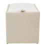 Taburet Box - imitatie piele crem/alb - 21834/21894 Taburet Box - imitatie piele crem/alb - 21834/21894