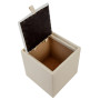 Taburet Box - imitatie piele crem/alb - 21834/21894 Taburet Box - imitatie piele crem/alb - 21834/21894