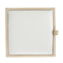 Taburet Box - imitatie piele crem/alb - 21834/21894 Taburet Box - imitatie piele crem/alb - 21834/21894