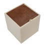 Taburet Box - imitatie piele crem/coniac - 21834/8070 Taburet Box - imitatie piele crem/coniac - 21834/8070