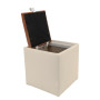 Taburet Box - imitatie piele crem/coniac - 21834/8070 Taburet Box - imitatie piele crem/coniac - 21834/8070