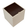 Taburet Box - imitatie piele crem/maro - 21834/15611 Taburet Box - imitatie piele crem/maro - 21834/15611