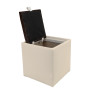 Taburet Box - imitatie piele crem/maro - 21834/15611 Taburet Box - imitatie piele crem/maro - 21834/15611