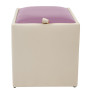Taburet Box - imitatie piele crem/mov - 21834/21897 Taburet Box - imitatie piele crem/mov - 21834/21897