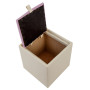 Taburet Box - imitatie piele crem/mov - 21834/21897 Taburet Box - imitatie piele crem/mov - 21834/21897