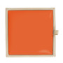 Taburet Box - imitatie piele crem/portocaliu - 21834/21895 Taburet Box - imitatie piele crem/portocaliu - 21834/21895