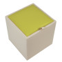 Taburet Box - imitatie piele crem/verde - 21834/21899 Taburet Box - imitatie piele crem/verde - 21834/21899