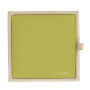Taburet Box - imitatie piele crem/verde - 21834/21899 Taburet Box - imitatie piele crem/verde - 21834/21899