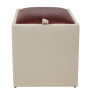 Taburet Box - imitatie piele crem/bordo - 21834/21902 Taburet Box - imitatie piele crem/bordo - 21834/21902