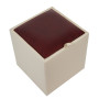 Taburet Box - imitatie piele crem/bordo - 21834/21902 Taburet Box - imitatie piele crem/bordo - 21834/21902