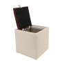 Taburet Box - imitatie piele crem/bordo - 21834/21902 Taburet Box - imitatie piele crem/bordo - 21834/21902
