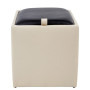 Taburet Box - imitatie piele crem/wenge - 21834/21835 Taburet Box - imitatie piele crem/wenge - 21834/21835