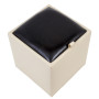 Taburet Box - imitatie piele crem/wenge - 21834/21835 Taburet Box - imitatie piele crem/wenge - 21834/21835