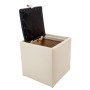 Taburet Box - imitatie piele crem/wenge - 21834/21835 Taburet Box - imitatie piele crem/wenge - 21834/21835