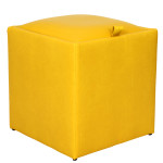 Taburet Box - imitatie piele galben - 22168