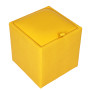 Taburet Box - imitatie piele galben - 22168