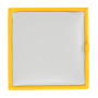 Taburet Box - imitatie piele galben/alb - 22168/21894 Taburet Box - imitatie piele galben/alb - 22168/21894