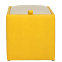 Taburet Box - imitatie piele galben/crem - 22168/21834 Taburet Box - imitatie piele galben/crem - 22168/21834