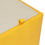 Taburet Box - imitatie piele galben/crem - 22168/21834 Taburet Box - imitatie piele galben/crem - 22168/21834