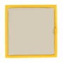 Taburet Box - imitatie piele galben/crem - 22168/21834 Taburet Box - imitatie piele galben/crem - 22168/21834