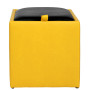 Taburet Box - imitatie piele galben/negru - 22168/21901 Taburet Box - imitatie piele galben/negru - 22168/21901