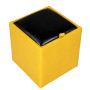 Taburet Box - imitatie piele galben/negru - 22168/21901 Taburet Box - imitatie piele galben/negru - 22168/21901
