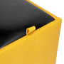 Taburet Box - imitatie piele galben/negru - 22168/21901 Taburet Box - imitatie piele galben/negru - 22168/21901