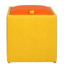 Taburet Box - imitatie piele galben/portocaliu - 22168/21895 Taburet Box - imitatie piele galben/portocaliu - 22168/21895