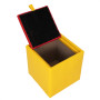 Taburet Box - imitatie piele galben/rosu - 22168/21900 Taburet Box - imitatie piele galben/rosu - 22168/21900