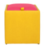 Taburet Box - imitatie piele galben/roz - 22168/21896 Taburet Box - imitatie piele galben/roz - 22168/21896