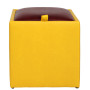 Taburet Box - imitatie piele galben/bordo - 22168/21902 Taburet Box - imitatie piele galben/bordo - 22168/21902