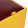 Taburet Box - imitatie piele galben/bordo - 22168/21902 Taburet Box - imitatie piele galben/bordo - 22168/21902