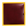 Taburet Box - imitatie piele galben/bordo - 22168/21902 Taburet Box - imitatie piele galben/bordo - 22168/21902