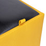 Taburet Box - imitatie piele galben/wenge - 22168/21835 Taburet Box - imitatie piele galben/wenge - 22168/21835