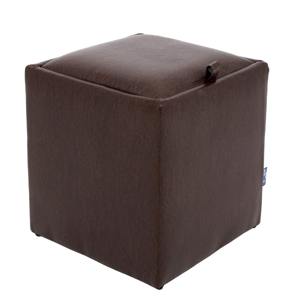 Taburet Box - imitatie piele maro - 15611 Taburet Box - imitatie piele maro - 15611
