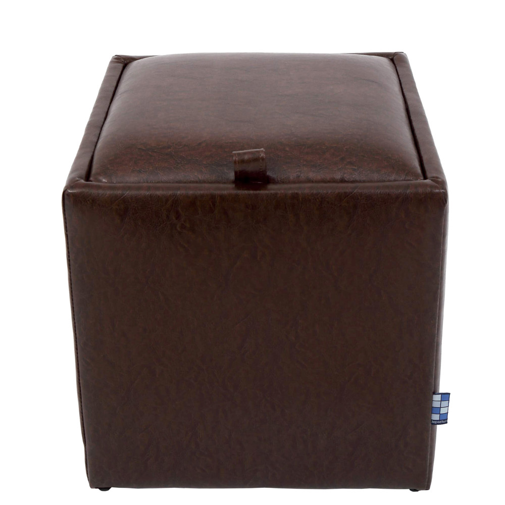 Taburet Box - imitatie piele maro - 15611 Taburet Box - imitatie piele maro - 15611