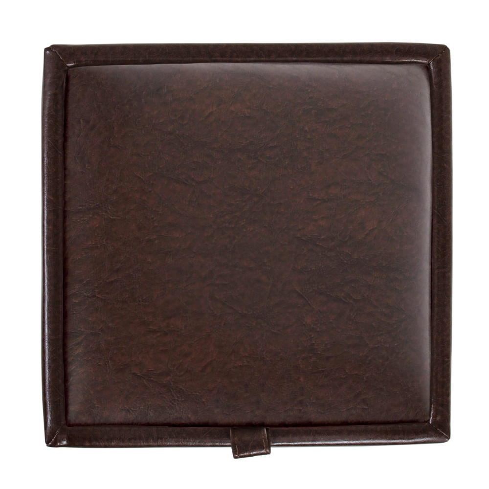 Taburet Box - imitatie piele maro - 15611 Taburet Box - imitatie piele maro - 15611