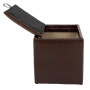 Taburet Box - imitatie piele maro - 15611 Taburet Box - imitatie piele maro - 15611