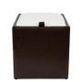 Taburet Box - imitatie piele maro/alb - 15611/21894 Taburet Box - imitatie piele maro/alb - 15611/21894