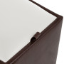 Taburet Box - imitatie piele maro/alb - 15611/21894 Taburet Box - imitatie piele maro/alb - 15611/21894