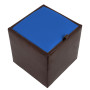 Taburet Box - imitatie piele maro/albastru - 15611/21898 Taburet Box - imitatie piele maro/albastru - 15611/21898