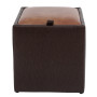 Taburet Box - imitatie piele maro/coniac - 15611/8070 Taburet Box - imitatie piele maro/coniac - 15611/8070
