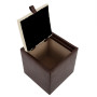 Taburet Box - imitatie piele maro/crem - 15611/21834 Taburet Box - imitatie piele maro/crem - 15611/21834