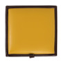 Taburet Box - imitatie piele maro/galben - 15611/22168 Taburet Box - imitatie piele maro/galben - 15611/22168