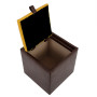 Taburet Box - imitatie piele maro/galben - 15611/22168 Taburet Box - imitatie piele maro/galben - 15611/22168