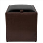 Taburet Box - imitatie piele maro/negru - 15611/21901 Taburet Box - imitatie piele maro/negru - 15611/21901
