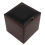 Taburet Box - imitatie piele maro/negru - 15611/21901 Taburet Box - imitatie piele maro/negru - 15611/21901