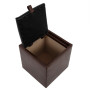 Taburet Box - imitatie piele maro/negru - 15611/21901 Taburet Box - imitatie piele maro/negru - 15611/21901
