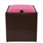 Taburet Box - imitatie piele maro/roz - 15611/21896 Taburet Box - imitatie piele maro/roz - 15611/21896