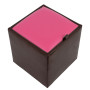 Taburet Box - imitatie piele maro/roz - 15611/21896 Taburet Box - imitatie piele maro/roz - 15611/21896